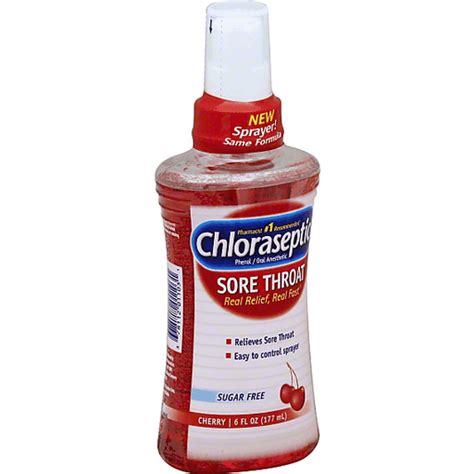 Chloraseptic Sore Throat Phenoloral Anesthetic Sugar Free Cherry