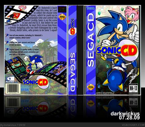 Sonic Cd Sega Cd Box Art Cover By Darkwickus