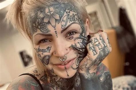 Body Art Enthusiast Showcases Numerous Tattoos In Sheer Lace Lingerie