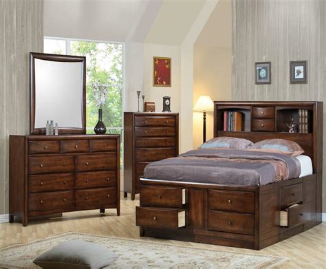 All our bedroom sets come in queen, eastern king and california king sizes. 5 PC CALIFORNIA KING BOOKCASE STORAGE BED NS DRESSER CHEST ...