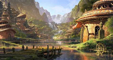 Ancient Village By Masashi Kageyama Imaginarylandscapes