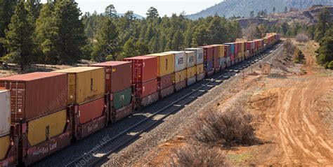 Freight Train Arizona Usa Stock Image C0368898 Science Photo