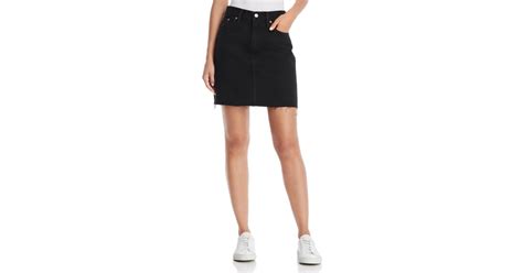 Levis Everyday Denim Skirt In Charcoal Black Lyst Australia
