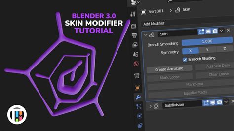 How To Use The Skin Modifier In Blender 30 Eevee Tutorial Youtube