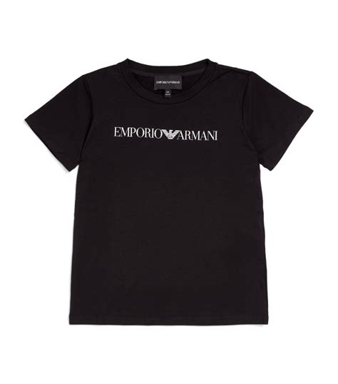 Emporio Armani Kids Cotton Logo T Shirt 4 12 Years Harrods Us