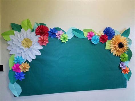 Soft Board Decoration With Flowers Draw Your