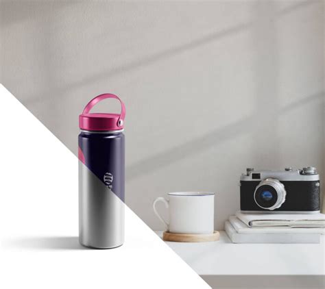 Download Free Flask Mockup PSD Template - Mockup Den