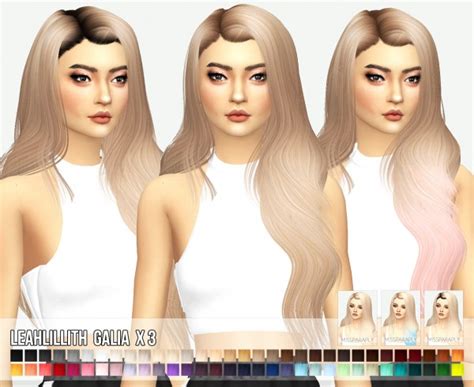 Sims 4 Hairs Miss Paraply Leahlillith`s Galia Hair Retextured