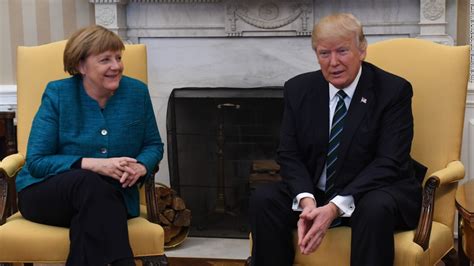No Oval Office Handshake Between Trump Merkel Cnnpolitics