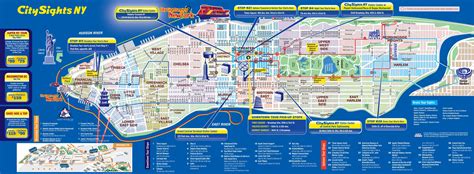 Map Of Nyc Tourist Attractions Sightseeing And Tourist Tour Nyc