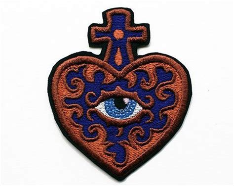 Sacred Heart Embroidered And Iron On Patch Embroidered Patches
