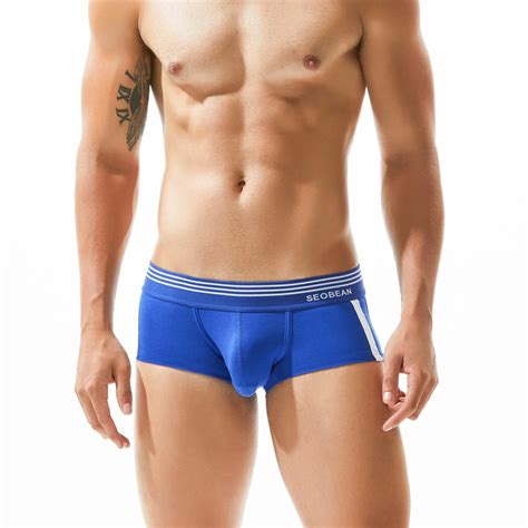 Buy Cotton Men S Underwear Sexy Boxers Trunks Gay Penis Pouch Tight Boxershorts
