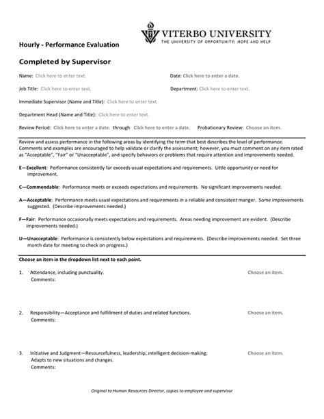 performance evaluation form   documents   word