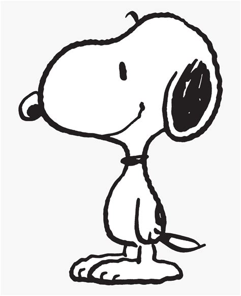 Black And White Snoopy Outline Free Transparent Clipart Clipartkey