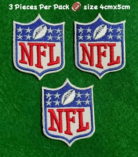 Nfl Football 3pcs 4x5cm Patches Logo Iron On Sewing Etsy