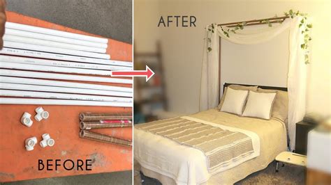 Diy Faux Wood Pvc Pipes Bed Canopy Only 35 Youtube