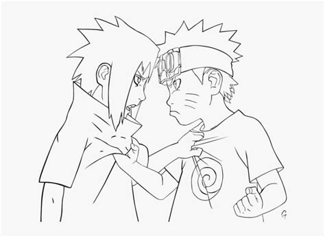 Der Kleine Sasuke Und Naruto Stritten Ausmalbilder Kostenlos