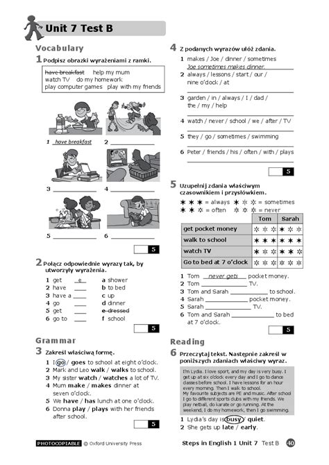 Steps in English 1 Unit 7 Test B - Pobierz pdf z Docer.pl