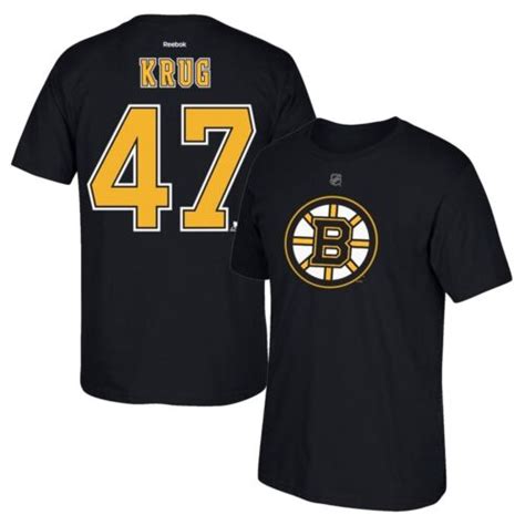 Torey Krug Reebok Boston Bruins Player Black Premier Jersey T Shirt Men