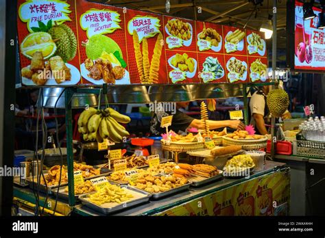 A Busy Night On Jalan Alor Food Street Kuala Lumpur Malaysia Stock