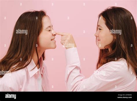 Pressing Nose With Finger Hi Res Stock Photography And Images Alamy