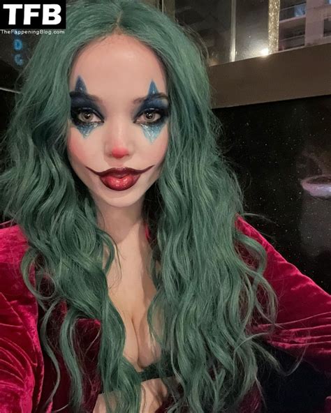 Dove Cameron Looks Hot In A Sexy Joker Costume At The Halloween Party Photos Video