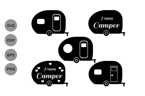 Download Camper SVG Cut Files, Camper Monogram SVG, Happy Camper ...