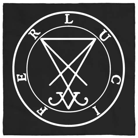 Black Magical Sigil Of Lucifer Altar Cloth Etsy