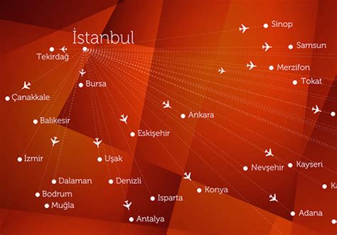 Turkish Airlines Routes Network Map On Behance