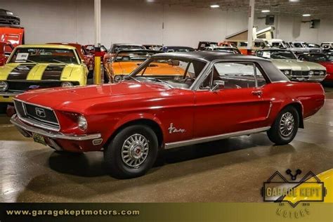1968 Ford Mustang Red Coupe 289 V8 21506 Miles Classic Ford Mustang 1968 For Sale
