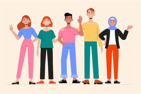 Free Vector Group Of People Illustration Set