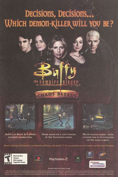 Shilling Epilepsy To Mouth Breathers Buffy The Vampire Slayer Chaos Bleeds 2003 Xbox