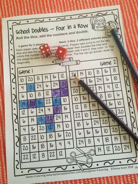 2nd Grade Printable Math Dice Games Smiling And Shining In Second