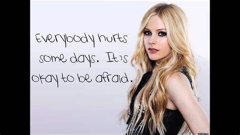 Everybody Hurts Avril Lavigne Lyrics Youtube