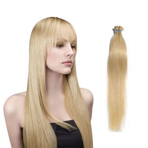 Yukay Hairs Female Human Hair I Tip Extension Pack Size 100 Grams