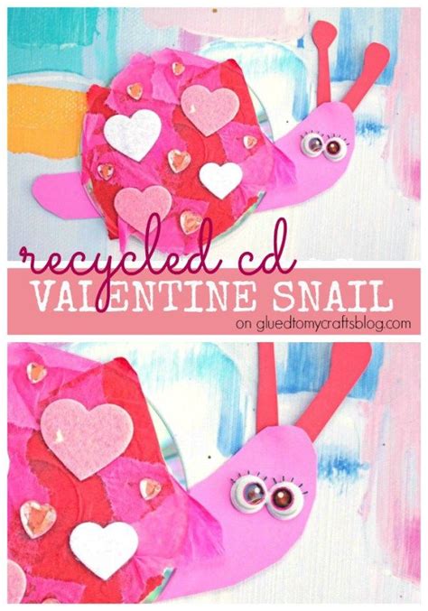 Paper Plate Valentine Snail Kid Craft Idea For Valentines Day Cute