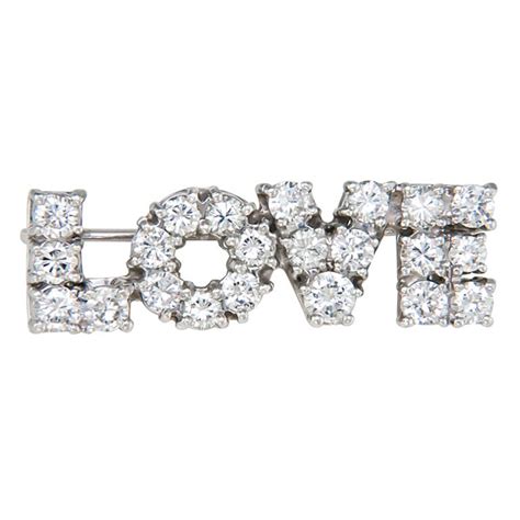 Tiffany And Company Diamond Love Pin At 1stdibs