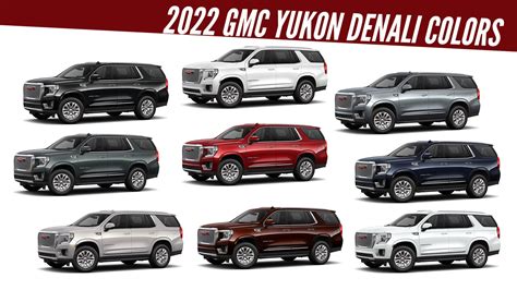 2022 Gmc Yukon Denali Suv All Color Options Images Autobics