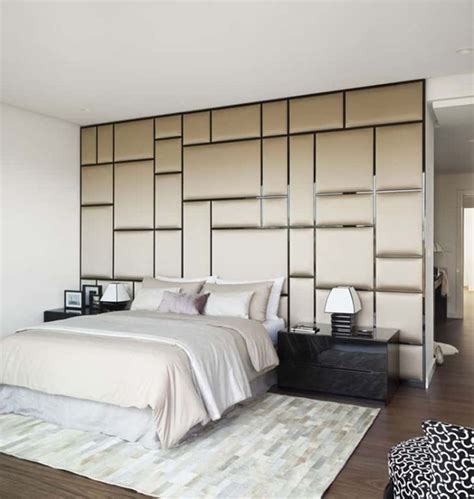 Ein polsterbett verbindet hohen komfort mit ausgefallenem, edlem design. Polster Bett Wand / Komfortable Wandverkleidung - Polsterwand im Schlafzimmer - Polsterbett ...