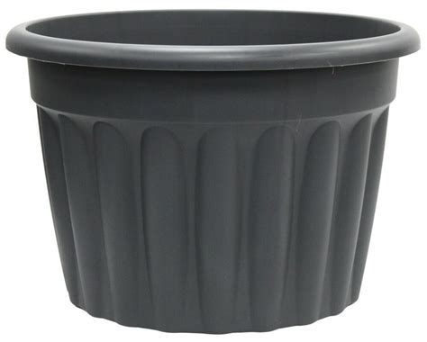 Extra Large Massive 60cm Round Barrel Planter Plastic Plant Pot Rippled