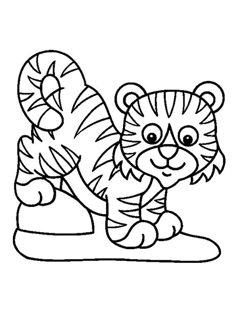 The Cutest Baby Tiger Coloring Page Free Printable Tiger Coloring