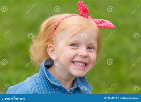 Portrait Of A Cute Little Pin Up Girl Stock Image Image Of Little Park 77664113