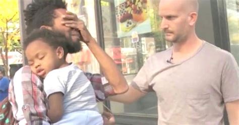 single dad and his son homeless but then a generous stranger appears