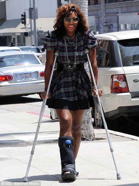 Serena Williams On Crutches After Foot Surgery The Jjb