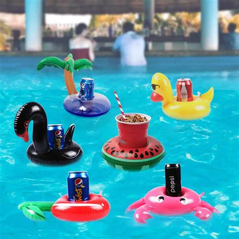 Inflatable Cup Holder Drinks Floating Beach Pool Party Can Swimming