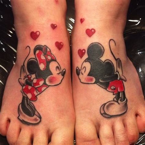 Matching Couple Tattoo Love Mickey Tattoo Mickey And Minnie