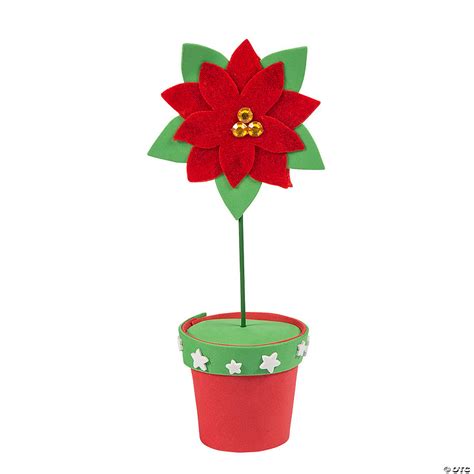 Poinsettia Flowerpot Craft Kit Makes 6 Oriental Trading