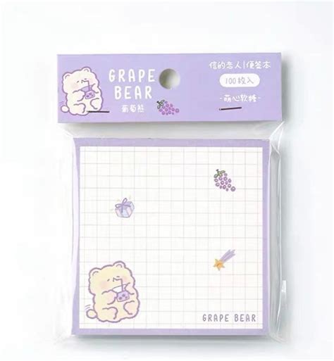 100pcs Cute Memo Pads Kawaii Notepads Set Cute Stickers Etsy