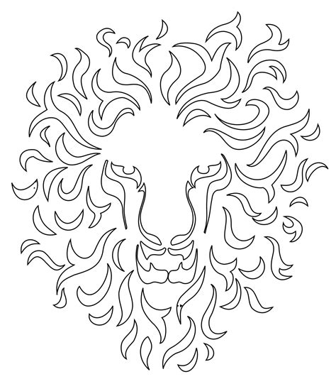 Lion Stencil Printable Printable Word Searches