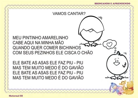 Meu Pintinho Amarelinho Atividades